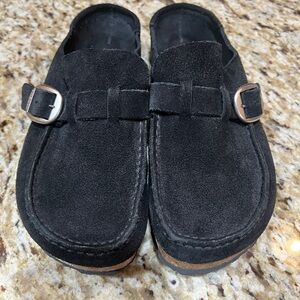 Birkenstock Black Suede “Buckley” Loafers sz 39